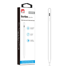 Mybat Pro Scribe Stylus Pen (Active & Capacitive) - White