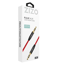 ZIZO Pulse Aux 3.5mm Audio Cable (5 ft.) - Black & Red