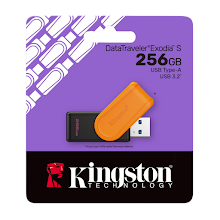 Kingston 256GB USB-A de 3.2 DataTraveler Exodia S Black Orange