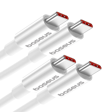 Baseus Superior Fast Charging Cable USB-C to USB-C 60W 4.9ft (2pcs/pack) White