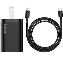 [BAS-TZCCSUPE01] Baseus Super Si Quick Charger 1C 20W W/Cable Type-C to Ip 