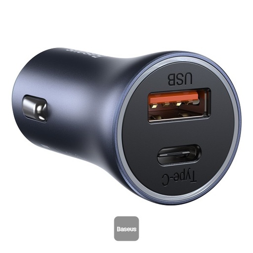 [BAS-TZCCJD0G] Baseus Car Charger USB/Type-C 40W + Cable USB/Type-C 